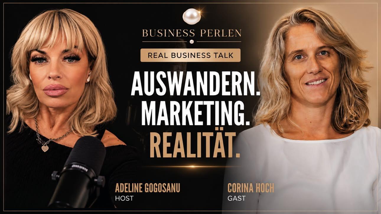 Corina Hoch bei Business Perlen: Remote Business aus Mexiko, Marketing und Kundenbeziehungen auf Distanz Corina Hoch zu Gast bei Business Perlen Real Business Talk mit Adeline Gogosanu: Auswandern nach Mexiko, Remote Business und Marketing aus der Ferne