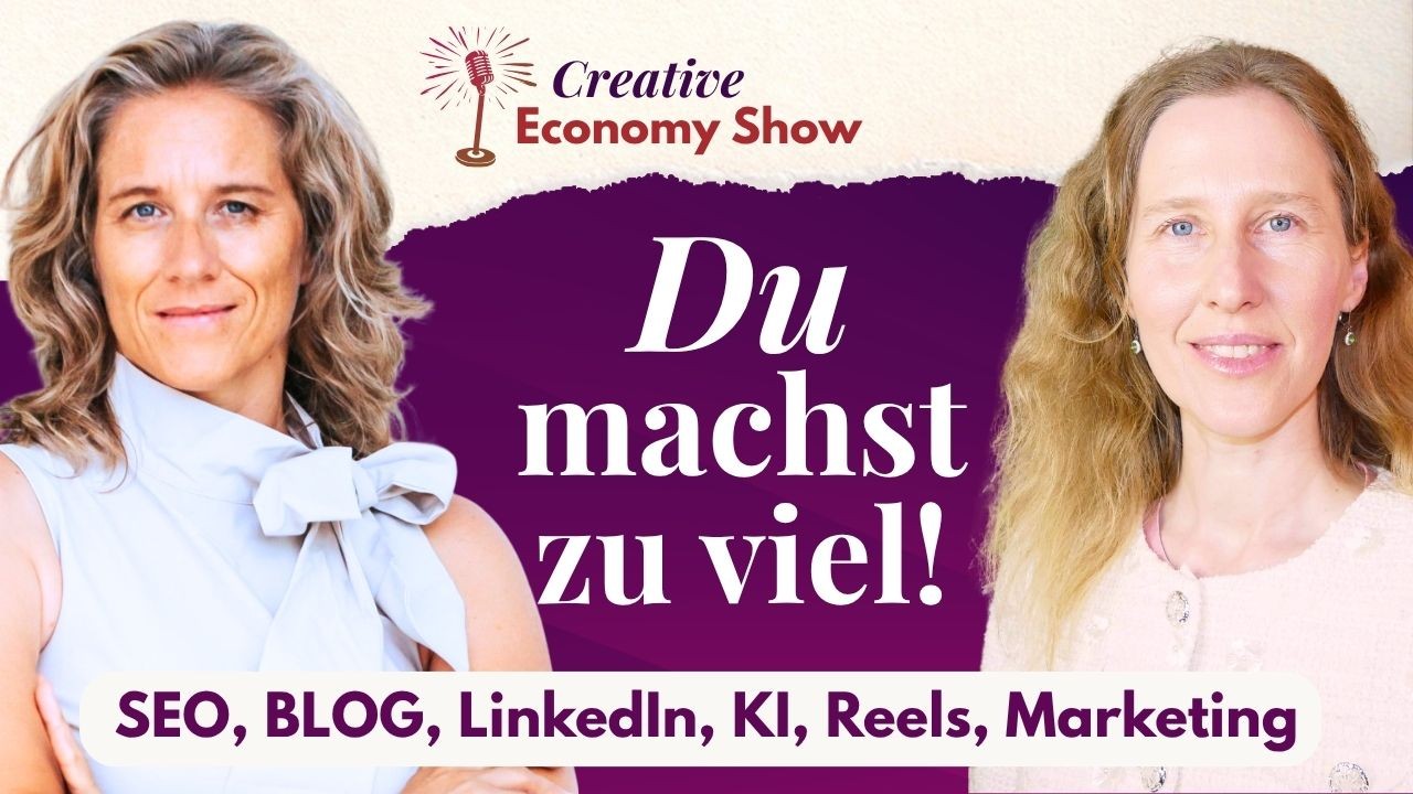 Corina Hoch in der Creative Economy Show: SEO, KI, Marketing-Klarheit und Leadgenerierung für Solopreneure Corina Hoch zu Gast in der Creative Economy Show bei Sylvia Harke: SEO im KI-Zeitalter, Marketing ohne Überforderung und Leadgenerierung für Solopreneure